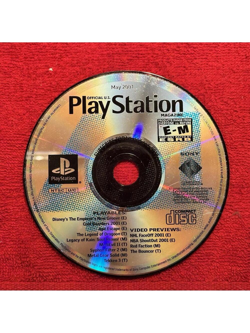 Official US Playstation Magazine Demo Disc Only PS1 May 2001 Issue 44 Works